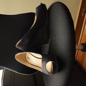 Mossimo by Target wedge black shoes, size 9, worn only 2 times.
